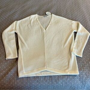 (Bundle 2 for $20) White Birch Cream V-Neck Sweater